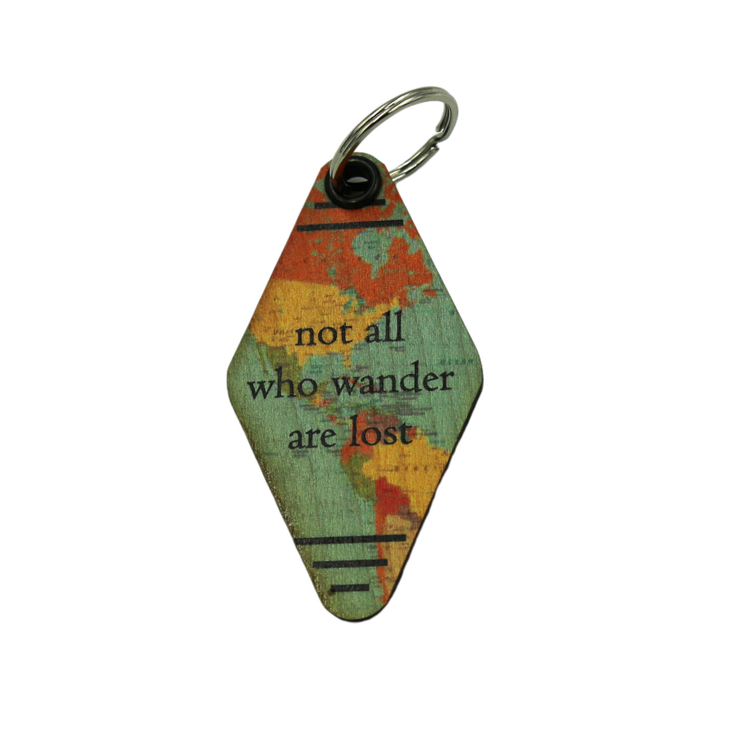Driftless Studios Travel Keychain - Not all who wander are lost.