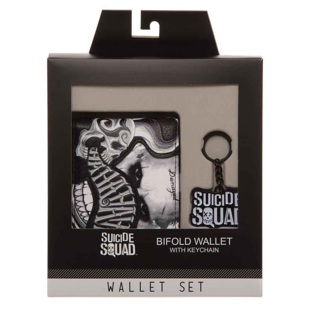 Bioworld DC Comics Suicide Squad Joker Bi-Fold Wallet & Keychain