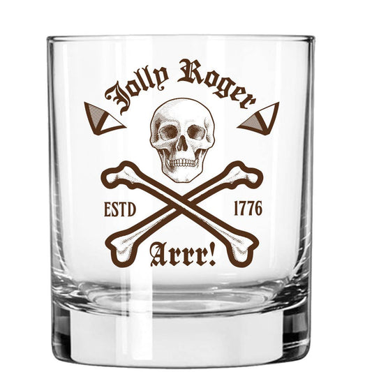 Jolly Roger Whiskey Bourbon Glass