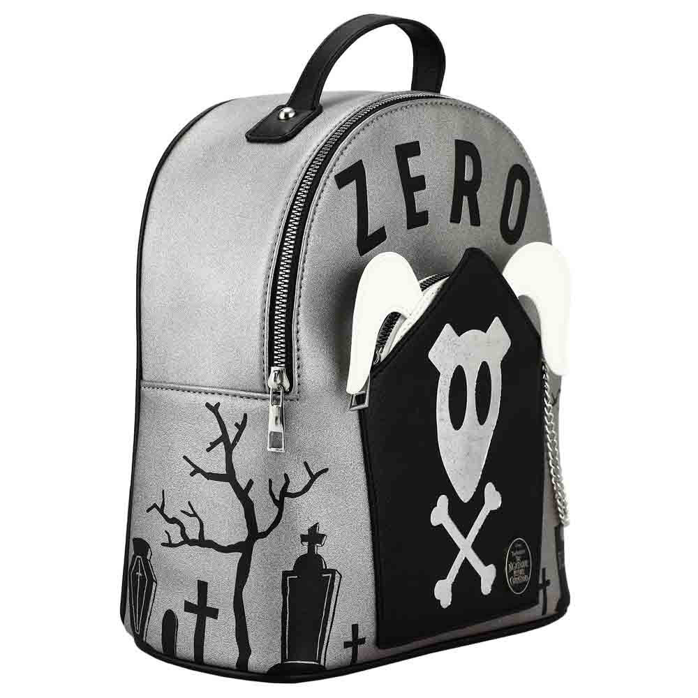 Bioworld Nightmare Before Christmas Zero Graveyard Metallic Mini Backpack with Removable Coin Pouch